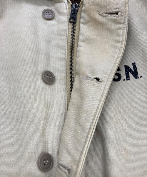 US NAVY（ユーエスネイビー）US NAVY (ユーエスネイビー) N-1 デッキジャケット ベージュ サイズ:不明の古着・服飾アイテム