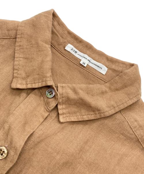 23区（ニジュウサンク）23区 (ニジュウサンク) LIBECO LINENシャツ ブラウン サイズ:38の古着・服飾アイテム