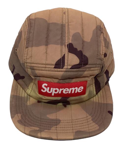 SUPREME（シュプリーム）SUPREME (シュプリーム) タフタキルテッド キャンプキャップ ブラウンの古着・服飾アイテム