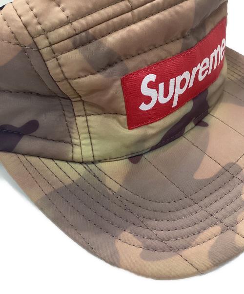 SUPREME（シュプリーム）SUPREME (シュプリーム) タフタキルテッド キャンプキャップ ブラウンの古着・服飾アイテム