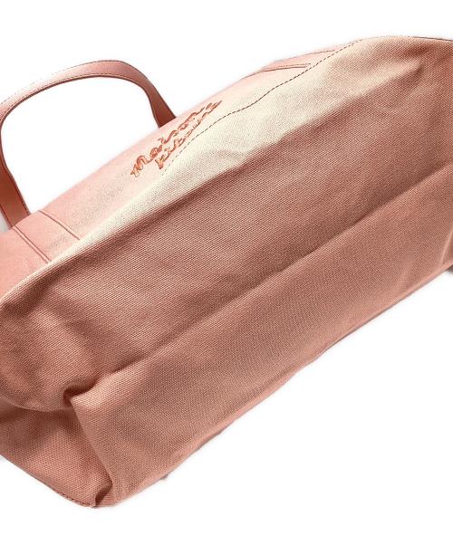 maison kitsune（メゾンキツネ）maison kitsune (メゾンキツネ) フォックスヘッド ラージ トート レッド 未使用品の古着・服飾アイテム