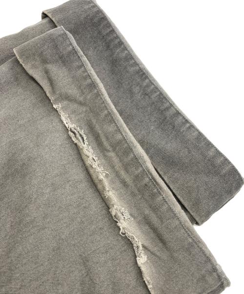 soerte（ソエルテ）soerte (ソエルテ) ワイドストレートブラックフェードデニム グレー サイズ:3の古着・服飾アイテム