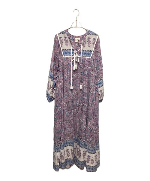 miyako takayama（ミヤコタカヤマ）miyako takayama (ミヤコタカヤマ) TADO (タド) SHIUN DRESS / インド綿ワンピース パープル サイズ:38の古着・服飾アイテム