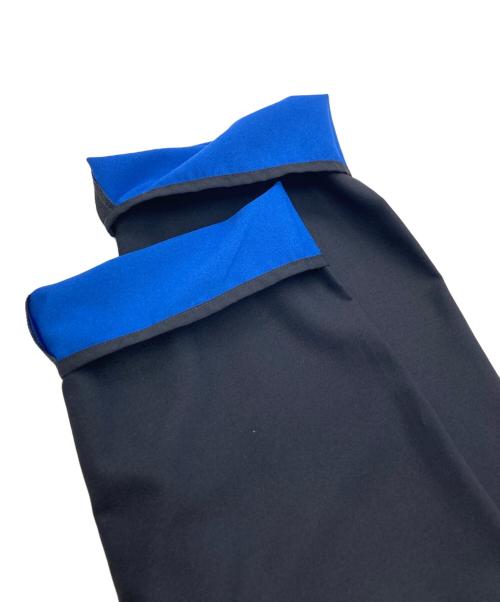 MARINA RINALDI（マリナリナルディ）MARINA RINALDI (マリナリナルディ) プリーツワンピース ブラック×ブルー サイズ:40の古着・服飾アイテム