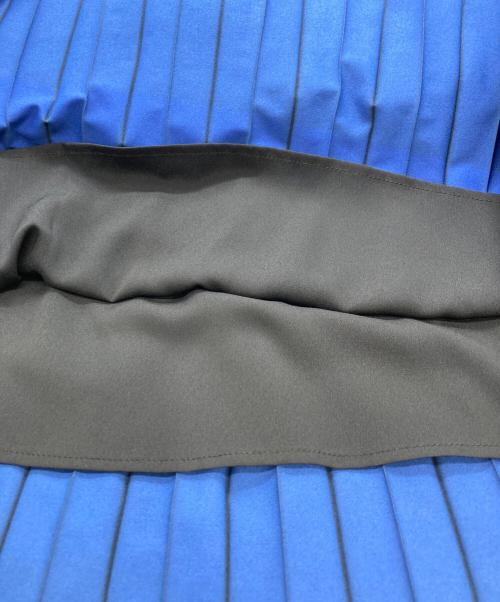 MARINA RINALDI（マリナリナルディ）MARINA RINALDI (マリナリナルディ) プリーツワンピース ブラック×ブルー サイズ:40の古着・服飾アイテム