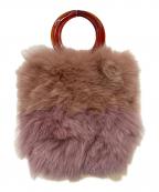 TOMORROW LANDトゥモローランド）の古着「バイカラーファーバッグ」｜ピンク