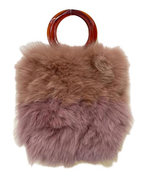 TOMORROW LAND（トゥモローランド）TOMORROW LAND (トゥモローランド) バイカラーファーバッグ ピンクの古着・服飾アイテム