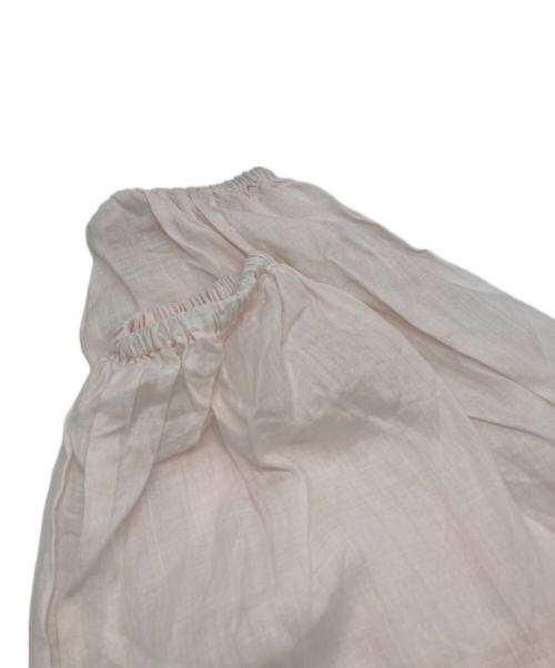 BEARDSLEY（ビアズリー）BEARDSLEY (ビアズリー) リネンギャザーチュニック ピンク サイズ:FREEの古着・服飾アイテム