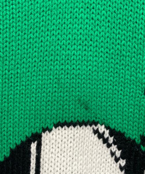 MICKEY（ミッキー）MICKEY (ミッキー) キャラクターニット グリーン×ブルー サイズ:XLの古着・服飾アイテム