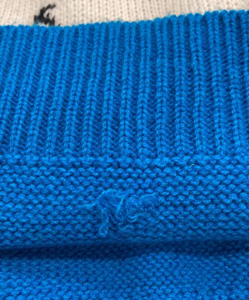 MICKEY（ミッキー）MICKEY (ミッキー) キャラクターニット グリーン×ブルー サイズ:XLの古着・服飾アイテム