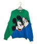 MICKEY（ミッキー）の古着「キャラクターニット」｜グリーン×ブルー