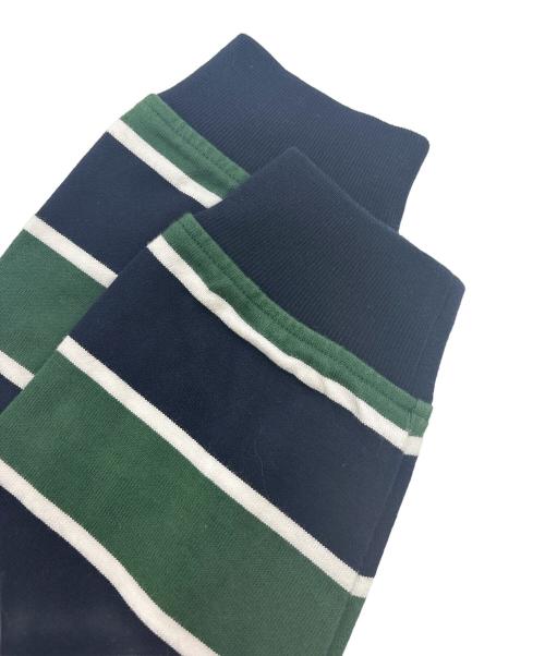 LACOSTE（ラコステ）LACOSTE (ラコステ) BEAMS (ビームス) 別注ボーダーカットソー グリーン×ネイビー サイズ:Ｓの古着・服飾アイテム