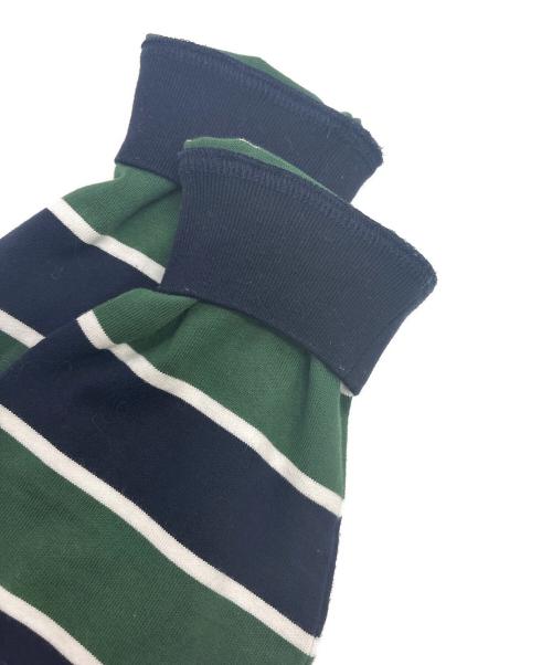 LACOSTE（ラコステ）LACOSTE (ラコステ) BEAMS (ビームス) 別注ボーダーカットソー グリーン×ネイビー サイズ:Ｓの古着・服飾アイテム