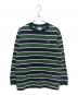 LACOSTE（ラコステ）の古着「別注ボーダーカットソー」｜グリーン×ネイビー