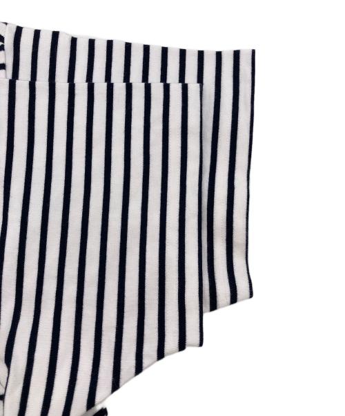 LACOSTE（ラコステ）LACOSTE (ラコステ) BEAMS (ビームス) 別注ボーダーTシャツ ネイビー×ホワイト サイズ:XSの古着・服飾アイテム