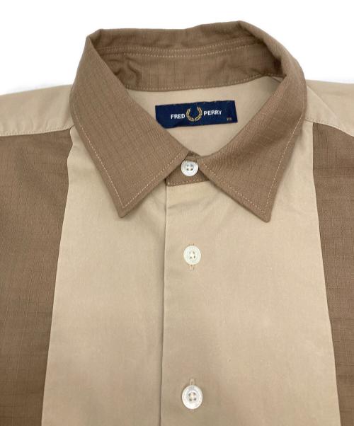 FRED PERRY（フレッドペリー）FRED PERRY (フレッドペリー) パネルシャツ ベージュ サイズ:XSの古着・服飾アイテム