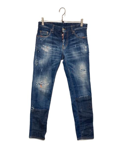 DSQUARED2（ディースクエアード）DSQUARED2 (ディースクエアード) SLIM JEAN デニムパンツ インディゴ サイズ:44　実寸（W80　股下75）の古着・服飾アイテム