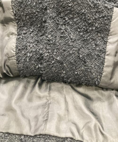 JUSGLITTY（ジャスグリッティー）JUSGLITTY (ジャスグリッティー) ツイードジャケット ブラック サイズ:1の古着・服飾アイテム