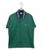 LACOSTEラコステ）の古着「モノグラムジャカードポロシャツ」｜グリーン