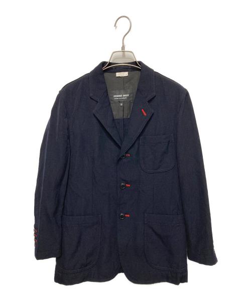 COMME des GARCONS HOMME DEUX（コムデギャルソン オム ドゥ）COMME des GARCONS HOMME DEUX (コムデギャルソン オム ドゥ) ウール縮絨3Bジャケット ネイビー サイズ:XSの古着・服飾アイテム