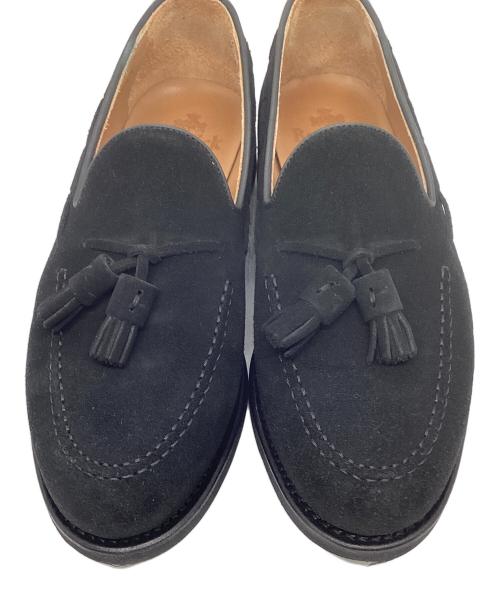 berwick（バーウィック）berwick (バーウィック) スウェードタッセルローファー ブラック サイズ:5　2/1の古着・服飾アイテム