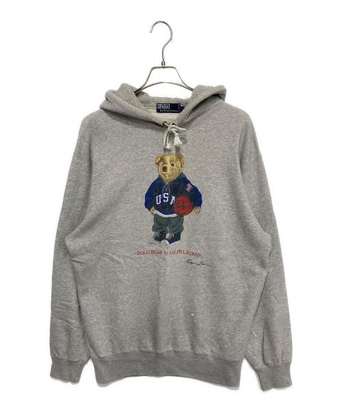 POLO RALPH LAUREN（ポロ・ラルフローレン）POLO RALPH LAUREN (ポロ・ラルフローレン) バスケットボールポロベアパーカー グレー サイズ:Ｌの古着・服飾アイテム
