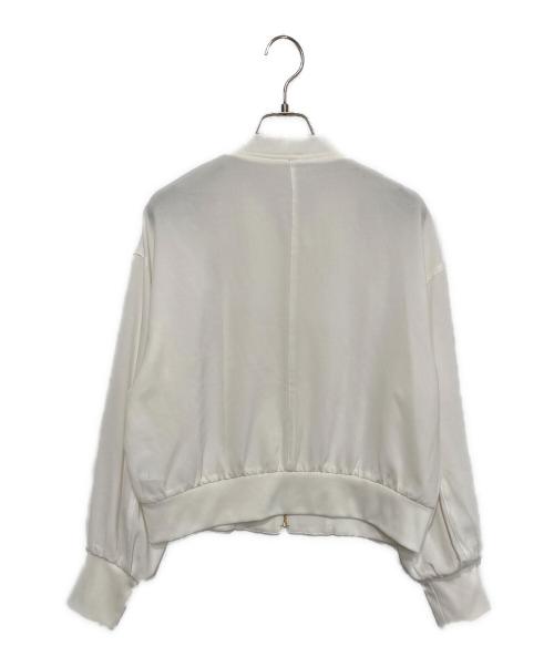 NOLLEY'S（ノーリーズ）NOLLEY'S (ノーリース) ウォッシャブル強撚ライトブルゾン ホワイト サイズ:38の古着・服飾アイテム