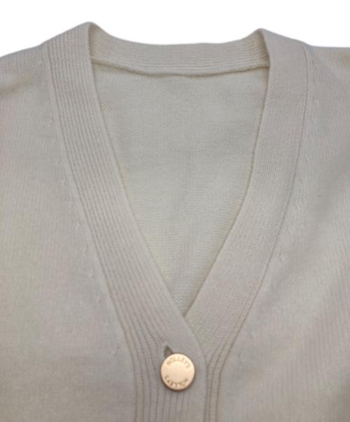 NOLLEY'S（ノーリーズ）NOLLEY'S (ノーリース) カシミヤ混MUSICゆったりVネックカーディガン アイボリー サイズ:FREEの古着・服飾アイテム