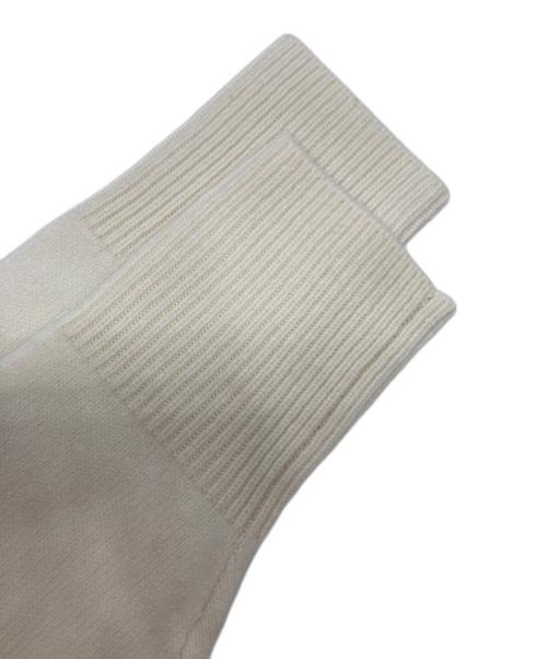 NOLLEY'S（ノーリーズ）NOLLEY'S (ノーリース) カシミヤ混MUSICゆったりVネックカーディガン アイボリー サイズ:FREEの古着・服飾アイテム