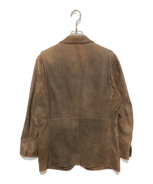 JOSEPH ABBOUD（ジョセフアブード）JOSEPH ABBOUD (ジョセフアブード) ラムレザージャケット ブラウン サイズ:LLの古着・服飾アイテム