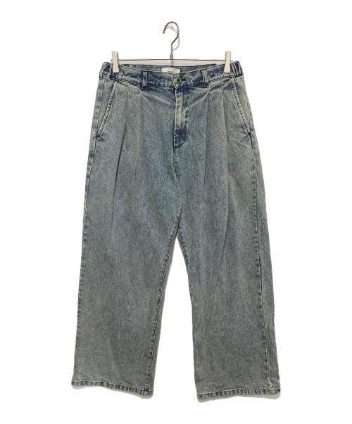 OPENING act（オープニングアクト）OPENING ACT (オープニングアクト) ヴィンテージウォッシュワイドバギーストレートデニム ブルー サイズ:Lの古着・服飾アイテム