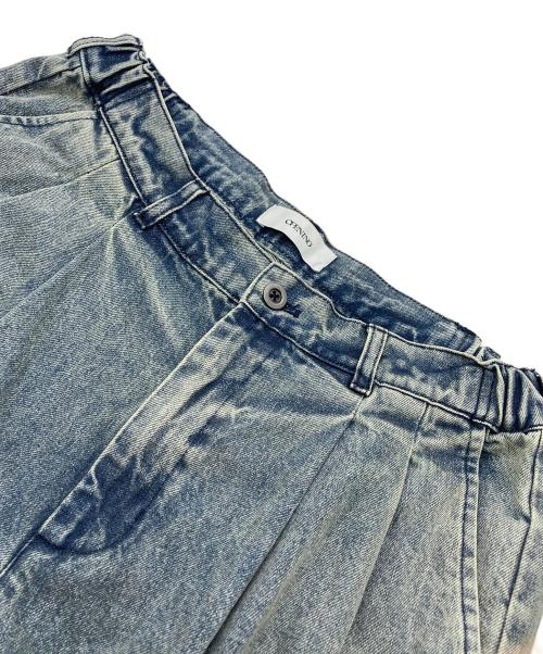 OPENING act（オープニングアクト）OPENING ACT (オープニングアクト) ヴィンテージウォッシュワイドバギーストレートデニム ブルー サイズ:Lの古着・服飾アイテム
