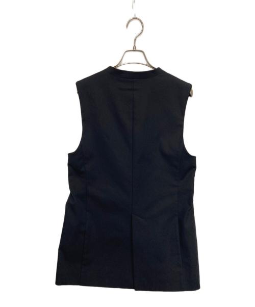 23区（ニジュウサンク）23区 (ニジュウサンク) オックスストレッチ ノーカラー ジレ ブラック サイズ:32の古着・服飾アイテム