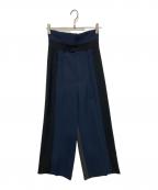 UNITED TOKYOユナイテッドトーキョー）の古着「バイカラーワイドパンツ」｜ブラック×ネイビー
