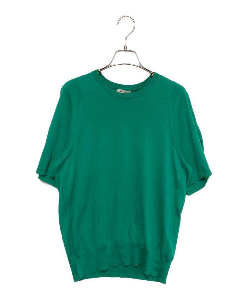 BLAMINK（ブラミンク）BLAMINK (ブラミンク) 16Gクルーネックニット グリーン サイズ:38の古着・服飾アイテム