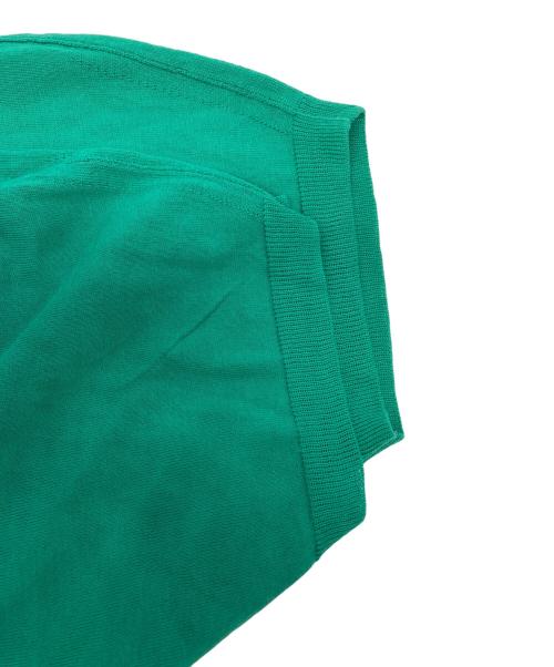BLAMINK（ブラミンク）BLAMINK (ブラミンク) 16Gクルーネックニット グリーン サイズ:38の古着・服飾アイテム