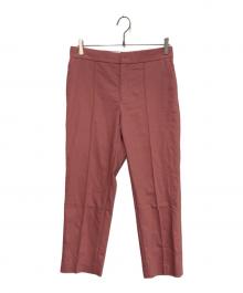 DRAWER（ドゥロワー）の古着「ギャバジンストレートパンツ」｜ピンク