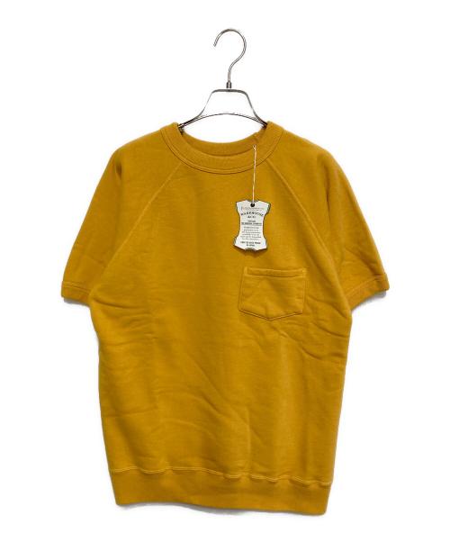 WAREHOUSE（ウエアハウス）WAREHOUSE (ウエアハウス) 半袖ラグランスウェット イエロー サイズ:Ｌの古着・服飾アイテム