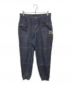 taras boulbaタラスブルバ）の古着「ファイアシールド ロングパンツ（デニム）」｜インディゴ