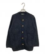 JOURNAL STANDARD relumeジャーナルスタンダード レリューム）の古着「TWEEDYニットジャケット」｜ブラック