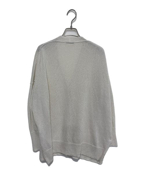JOURNAL STANDARD（ジャーナルスタンダード）JOURNAL STANDARD (ジャーナルスタンダード) ペーパーヤーンVネックカーディガン ホワイト サイズ:FREEの古着・服飾アイテム