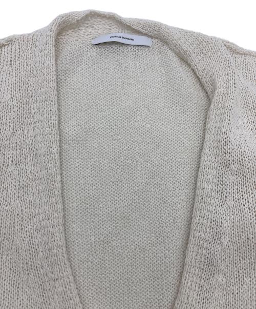 JOURNAL STANDARD（ジャーナルスタンダード）JOURNAL STANDARD (ジャーナルスタンダード) ペーパーヤーンVネックカーディガン ホワイト サイズ:FREEの古着・服飾アイテム