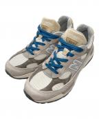 NEW BALANCEニューバランス）の古着「992 ローカットスニーカー」｜グレー×ベージュ