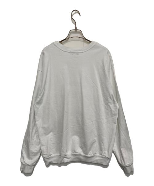 H BEAUTY&YOUTH（エイチ ビューティー&ユース）H BEAUTY&YOUTH (エイチ ビューティー&ユース) スウェットクルーネックプルオーバー ホワイト サイズ:Ｍの古着・服飾アイテム