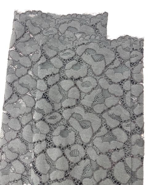 23区（ニジュウサンク）23区 (ニジュウサンク) ニュアンス フラワーレース ドレス グリーン サイズ:32の古着・服飾アイテム