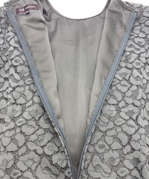 23区（ニジュウサンク）23区 (ニジュウサンク) ニュアンス フラワーレース ドレス グリーン サイズ:32の古着・服飾アイテム