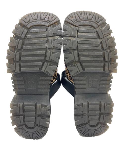 Dr.Martens（ドクターマーチン）Dr.Martens (ドクターマーチン) MATTISON スライドサンダル ブラウン×ブラック サイズ:UK6（25ｃｍ）の古着・服飾アイテム