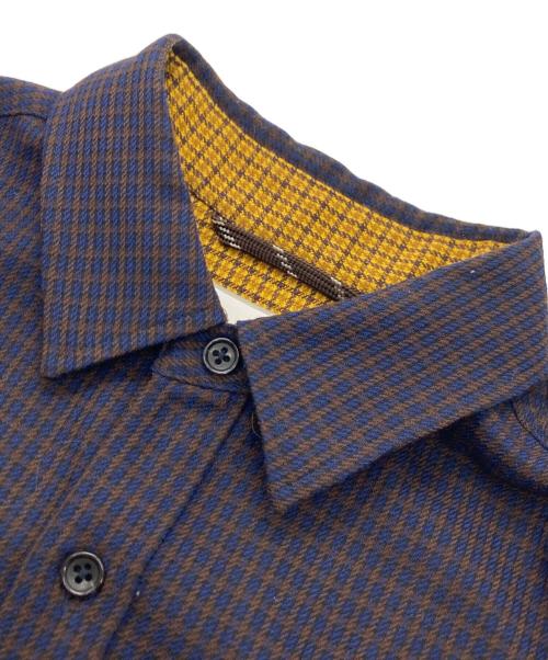 taupe（トープ）TAUPE (トープ) チェックネルシャツ ブラウン×ネイビー サイズ:3の古着・服飾アイテム