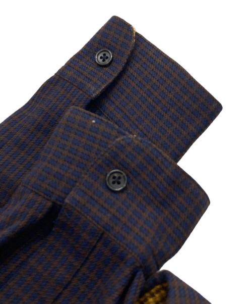 taupe（トープ）TAUPE (トープ) チェックネルシャツ ブラウン×ネイビー サイズ:3の古着・服飾アイテム