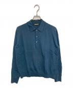 AURALEEオーラリー）の古着「ウールカシミヤ ハイゲージニットポロ」｜ブルー
